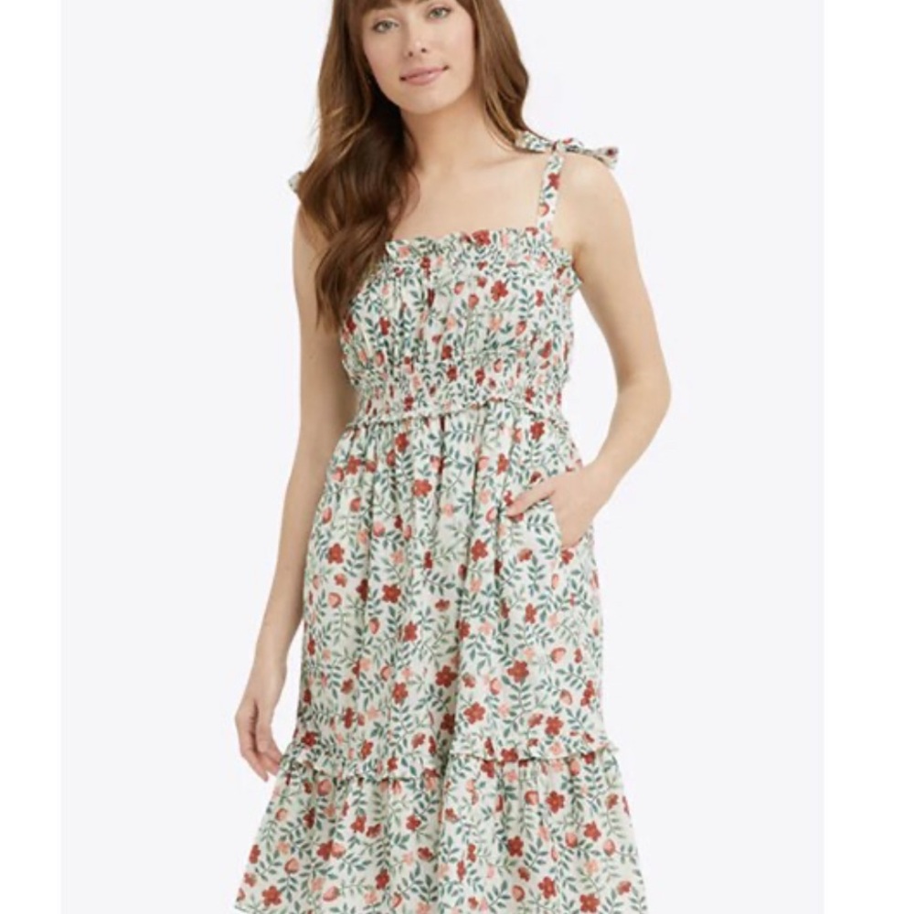 Draper James Floral Strawberry Print Summer Dress